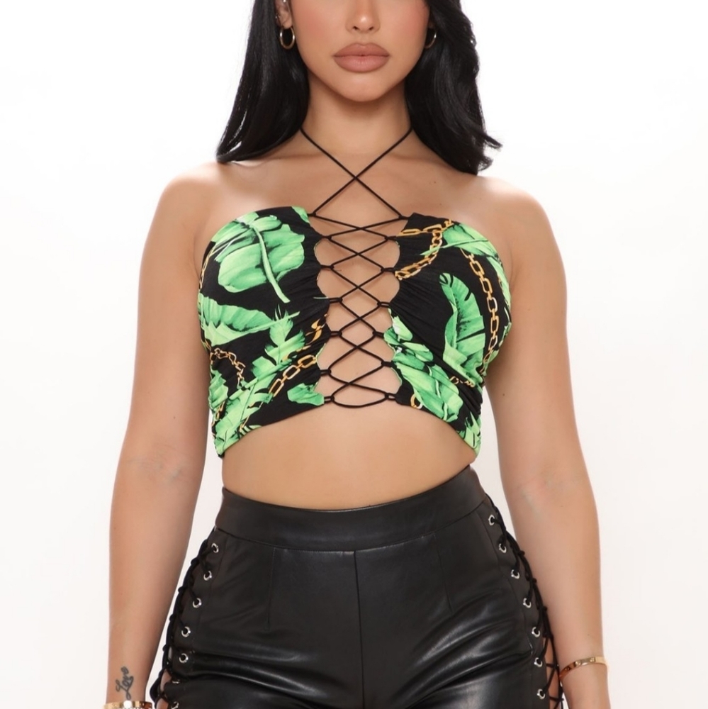 Lace Up Crop Top